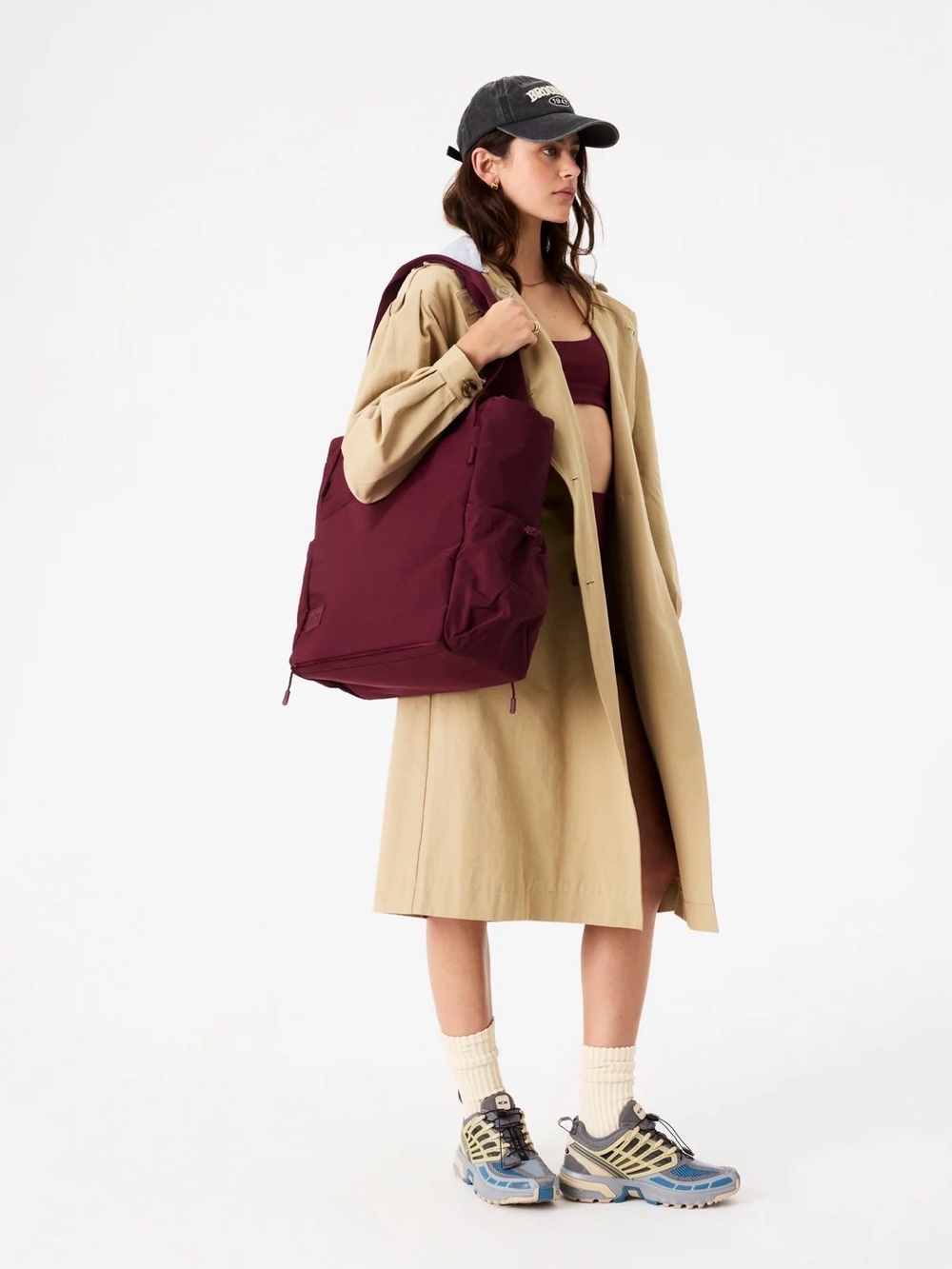 BEIS Sport Tote in Burgundy | Limited Edition | Discontinued - Picture 7 of 10